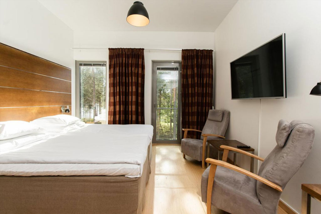 Hotelzimmer mit Waldblick