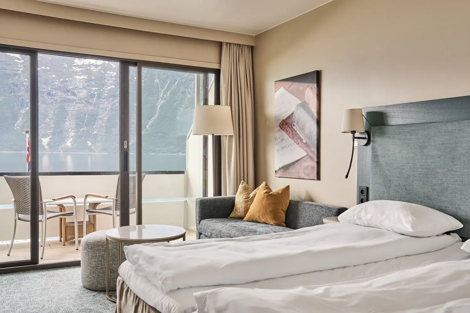 Doppelzimmer zur Einzelbelegung Fjordpanorama-Blick (Aufpreis 400€ p.P.)