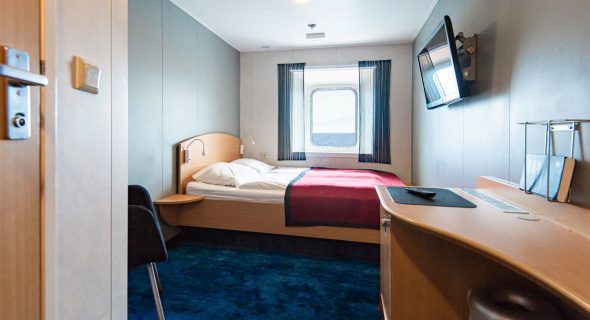 Außenkabine zur Einzelbelegung mit Doppelbett (O2DBL)